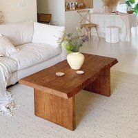 Table basse de salon minimaliste en bois de noyer moderne, design de designer