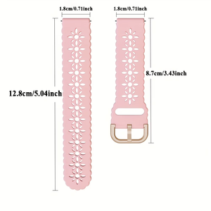 <span class=keywords><strong>Bracelet</strong></span> de <span class=keywords><strong>montre</strong></span> intelligente en silicone pour <span class=keywords><strong>femme</strong></span>, 18 mm, tendance, compatible <span class=keywords><strong>Garmin</strong></span> Venu 3S/2S Vivoactive 4S, boucle à ardillon, design sport, <span class=keywords><strong>bracelet</strong></span> de sport - Product Image 6
