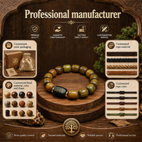Bracelet en perles de bois à prix compétitif, perles artisanales, aspect vintage, parfumées, artisanat de costume, aromathérapie, cadeau unisexe