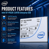 Untuk SSD Pusat Data Intel/Solidigm 3.84TB D7-P5520, 1 DWPD Garansi 5 Tahun, untuk Cloud, Database, Penyimpanan Cache Virtualisasi