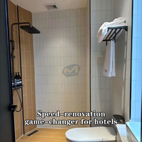 Panneaux muraux en pierre SPC à effet cristal, très demandés, pour la décoration des toilettes, panneaux décoratifs intérieurs pour les toilettes