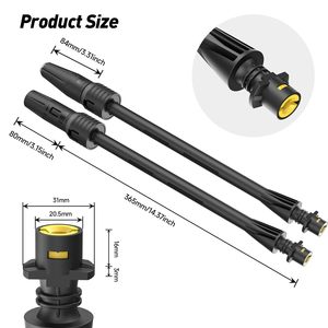 Pour <span class=keywords><strong>Karcher</strong></span> série K2-K7 Compatible pistolet à eau haute pression Lance tête de buse réglable avec tige étendue pour le nettoyage de la voiture - Product Image 2