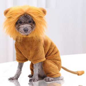 <span class=keywords><strong>Disfraz</strong></span> de gato y perro de franela de 4 Patas de invierno-Traje de León de cobertura completa para Bulldog francés, pijamas acogedores para Cachorros para razas pequeñas - Product Image 6