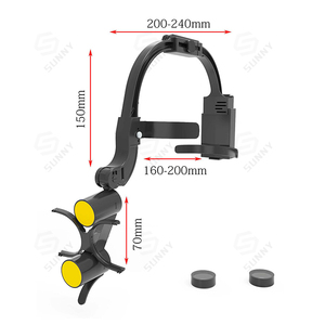 Lampe frontale LED focalisable 5W avec filtre, loupe binoculaire médicale pour implants buccaux et opérations chirurgicales générales - Product Image 4