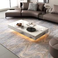 Table basse carrée en verre trempé de style italien moderne, luxe léger, haut de gamme, pour salon, hôtel, appartement, meubles de maison