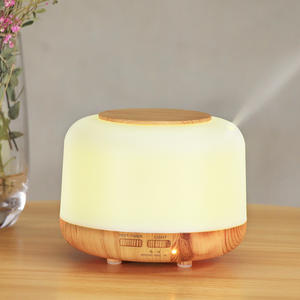 Humidificador de aromaterapia con diseño de grano de madera, atomizador ultrasónico de 300 ml con luz LED para dormitorio y uso doméstico - Product Image 2