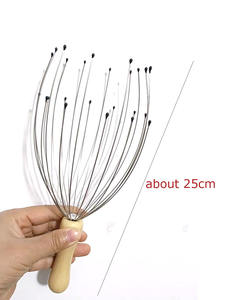 Zhedage 28 <span class=keywords><strong>Finger</strong></span> Großhandel Kopfhaut massage gerät für Kopf körper Entspannendes Holzgriff Head Scratcher Octopus Claw Head Massage gerät - Product Image 4