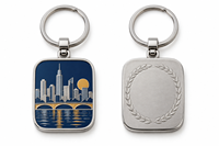 Porte-clés en métal personnalisé avec logo de ville, cadeau promotionnel en gros, fabrication OEM, fabricant de porte-clés de qualité supérieure
