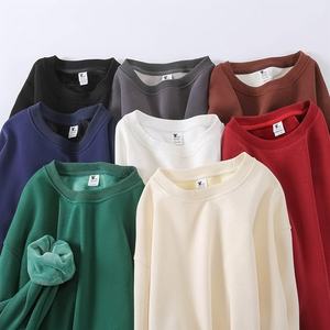 เสื้อสเวตเตอร์คอกลมแบบสวมหัวเสื้อสเวตเตอร์คอกลมมีฮู้ดคอกลมผ้าฝ้ายแบบกำหนดเอง - Product Image 3