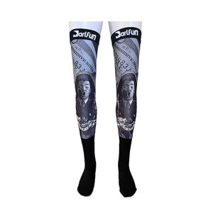 Haute qualité Performance cuisse haute <span class=keywords><strong>compression</strong></span> cyclisme Fitness Badminton chaussettes impression personnalisée Motocross <span class=keywords><strong>course</strong></span> genouillère chaussettes - Product Image 5