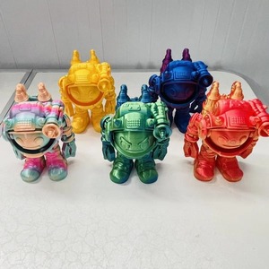Figurine robotique aérospatiale volante en PLA imprimée en 3D, en forme d'œuf, couleur dégradée, jouet de décompression, pour maternité et veilleuse - Product Image 1