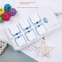 Cache-prise de sécurité pour bébé YB YB-2309, norme américaine, avec protection contre les chocs électriques, anneau de traction en plastique pour enfants
