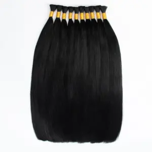 Wholesale Cuticle Aligned Single Donor Hair Unprocessed Bulk Hair Human Hair Extension Bulk