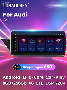 Lecteur vidéo tactile Android Qualcomm 680 1920*720P, autoradio stéréo, caméra <span class=keywords><strong>de</strong></span> <span class=keywords><strong>recul</strong></span> pour <span class=keywords><strong>Audi</strong></span> A4 A4L <span class=keywords><strong>A5</strong></span> 2008-2014 - Product Image 2