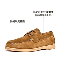 Chaussures en daim pour hommes Bowei, nouvelles chaussures d'automne, chaussures décontractées pour affaires, cuir véritable, bout rond confortable, à lacets, tendance pour hommes