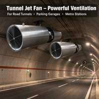 OEM/ODM SDS Tunnelventilator 1,5kW 10080m³/h 278Pa 2900U/min Aluminiumlegierungsflügel Kohlenstoffstahl für Autobahn- und Bahnbelüftung