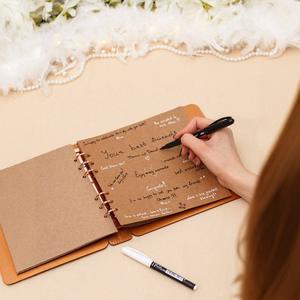 สมุดเยี่ยมรับบัพติศมาสไตล์แบบกำหนดเองสมุดลงชื่อเข้าใช้ในวันแต่งงานสัญลักษณ์วันเกิดทำจากไม้ฤดูสำเร็จการศึกษาพระจันทร์เต็มดวง - Product Image 3