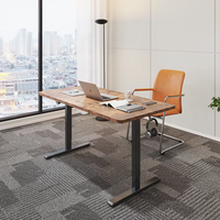 Bureau debout modulaire convertible électrique à hauteur réglable en métal au design moderne, finition thermolaquée