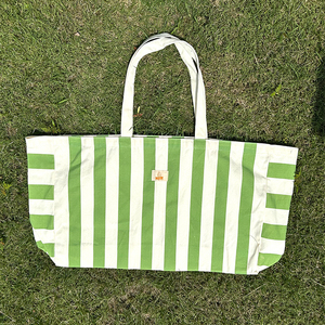 Bolsa de Compras de Lona de Algodón Grande Personalizada de Fábrica China, Hecha a Mano, Reutilizable, para la Playa - Product Image 2