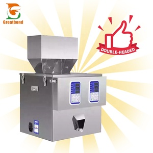 Manufacturer High Speed Stainless Steel Mixed Nuts Powder Manual Coffee Beans Dispenser Double-headed Hopper Filling Machine - Product Image 1