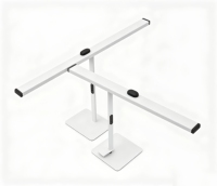 Lampe de bureau LED à spectre complet 48W Ra98 RG0 sans lumière bleue, contrôle tactile AC, 2 modes d'installation, base à pince, protection des yeux, pour l'étude