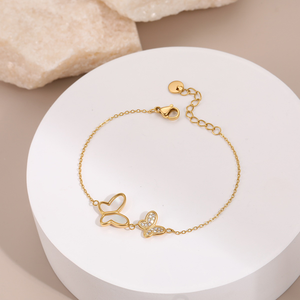 สร้อยข้อมือจี้รูปผีเสื้อที่สง่างามและอ่อนโยน อุปกรณ์เสริมที่ทันสมัยและเรียบง่าย อเนกประสงค์และมีสไตล์ - Product Image 5