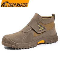 Botas de Seguridad para Soldador Tiger Master Antideslizantes y Resistentes al Calor, con Puntera de Acero Ancha, Antipinchazos, Resistentes al Aceite y Ácidos, para Hombre