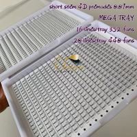 Prix d'usine Nouveaux éventails préfabriqués 100% faits main pour extensions de cils, tige courte, base pointue, éventails préfabriqués larges, épaisseur 0.05mm 0.07mm
