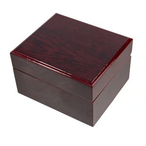 Cofanetto Singolo Grande con Venatura <span class=keywords><strong>Legno</strong></span> e Finitura Mogano Lucido per Orologio, Espositore con Scomparto Gioielli - Product Image 3