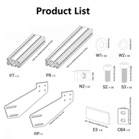 Dudukan Monitor Aluminium T-Slot yang Dapat Disesuaikan, Braket Sudut untuk Monitor, Dudukan Monitor untuk Kokpit Sim Racing, Sim Rig