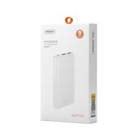 Batterie externe Wopow PQ20 Li-Polymère, charge rapide Qualcomm QC3.0, 20000mAh, 3 ports USB, Type-C, Micro USB, sortie 20W, LED