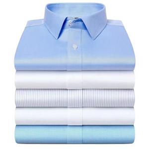 Chemises habillées pour hommes, faciles à porter, <span class=keywords><strong>sans</strong></span> <span class=keywords><strong>repassage</strong></span>, couleur unie, style business décontracté, chemises formelles pour le bureau - Product Image 3