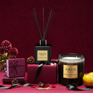AIKUN Premium 120 Days Long Lasting Fragrant Soy Wax Candle Gift Set <b>Reed</b> <b>Diffuser</b> Set <b>for</b> Bathroom Bedroom Office Home - Product Image 3