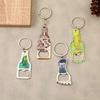 Personnalisable Mexique Style 3d Rotatif Métal Italie Souvenir Sublimation Floride Las Vegas Décapsuleur Porte-clés