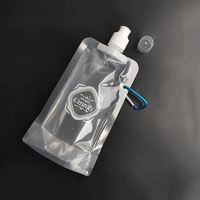 Sachets d'emballage en plastique transparent personnalisables avec logo, 8oz 16oz 32oz, pour boissons, jus, liquides, café, thé, sauces, avec bec verseur, pour chaussettes et chaussures
