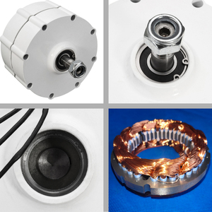 เครื่องกำเนิดไฟฟ้าแม่เหล็ก 800W 12V/24V/48V 3 เฟส แบบไม่มีเกียร์ AC ความเร็วต่ำ สำหรับระบบลม DIY ภายในบ้าน M2-800 ประสิทธิภาพสูง ใช้แม่เหล็ก NdFeB - Product Image 6