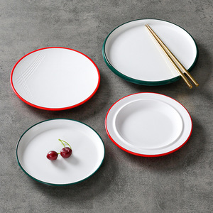 จานเมลามีนทรงกลมสีพื้นสำหรับร้านอาหาร โรงแรม งานเลี้ยง - Product Image 1