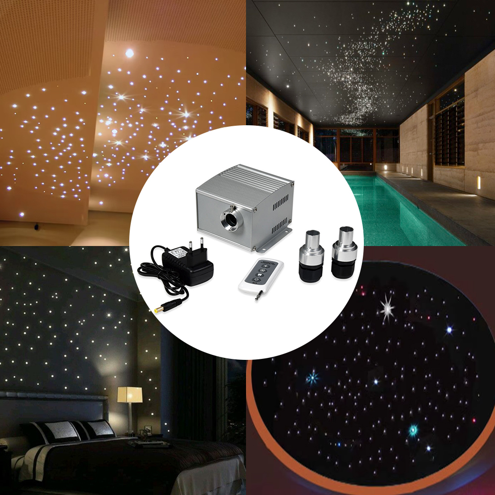 12W White LED Aluminum Ceiling Starry Fiber Optic Lights with 12V Water-Resistant App & DMX512 Control Dimmable