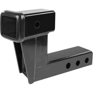 Rehausseur de remorque MaxxHaul, récepteur de 2 pouces, élévation de 6 pouces, en acier allié, revêtement en poudre noir - Product Image 1