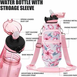 Sac de transport personnalisé en néoprène pour bouteille d'eau, avec bandoulière réglable, résistant à l'eau bouillante, anti-corrosion, écologique - Product Image 4