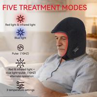 Casque de luminothérapie rouge personnalisé IBN pour soulager la douleur, 164 perles LED, lumières LED bleues/rouges (460nm/660nm/850nm), prise américaine