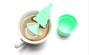 Árbol de Navidad en forma de hoja suelta té infusor/difusor/filtro/más-lindo encantador respetuoso del medio ambiente reutilizable - Product Image 4