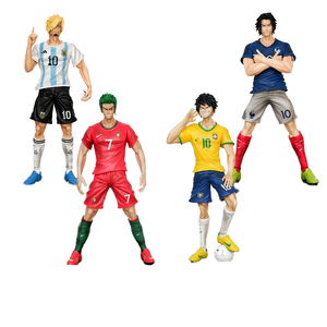 Venta al por mayor de una pieza figura de fútbol Set Zoro <span class=keywords><strong>CR7</strong></span> Luffy Neymar Mbappe Ace <span class=keywords><strong>modelo</strong></span> ornamento en PVC ODM tamaño 5cm - Product Image 1