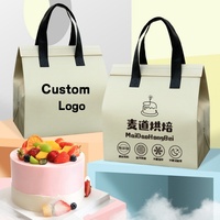 Sac isotherme personnalisé en non-tissé avec feuille d'aluminium pour la livraison de repas, les plats à emporter, les gâteaux, les fruits de mer, les pique-niques, avec logo