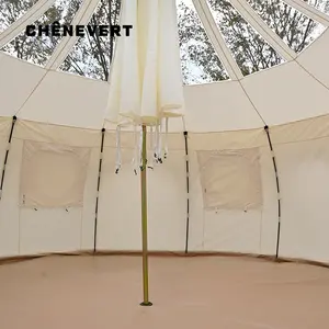 Tenda da campeggio Multi-persona per campeggio con crema solare impermeabile e ispessita tenda da campeggio per yurta