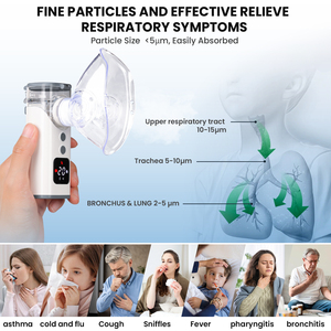 New arrivals <span class=keywords><strong>Mini</strong></span> Máy phun sương siêu âm y tế di động có thể sạc lại lưới máy phun sương với hiển thị kỹ thuật số - Product Image 3