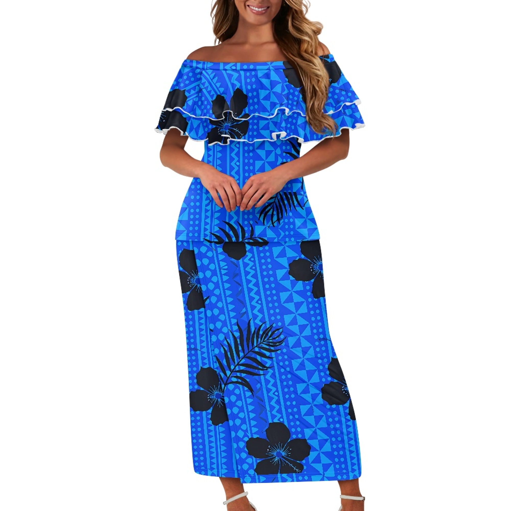 Wholesale Blue Hawaiian Dress Customizable Size Options | Alibaba.com