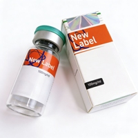 Autocollant découpé à la forme le plus vendu pour flacon de peptide de 5 ml, en papier mat amovible, échantillon gratuit