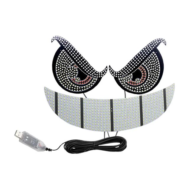 JHS New USB Play and Play Universal LED Car Demon Eye Display Truck Bus Led Devil Eye Lights for Trucks