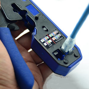 Kabel crimp werkzeug RJ45 RJ11 RJ12 Durchlauf-Crimp werkzeug für Ethernet-Abisolier schneiden - Product Image 4